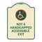 Signmission Not Handicapped Accessible Exit W/ Graphic Heavy-Gauge Aluminum Sign, 24" H, 18" L, TG-1824-23549 A-DES-TG-1824-23549 - alternate 1
